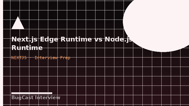 Next.js Edge Runtime vs Node.js Runtime